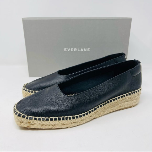 Everlane Shoes - EVERLANE LEATHER ESPADRILLE WEDGE SHOES